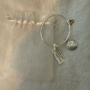 Alex and Ani Silver Bangle with Charms
